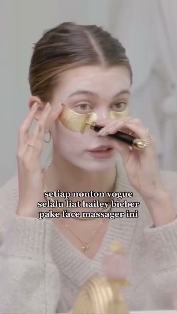 24K Gold Energy Beauty Bar Electric Facial Massage Roller